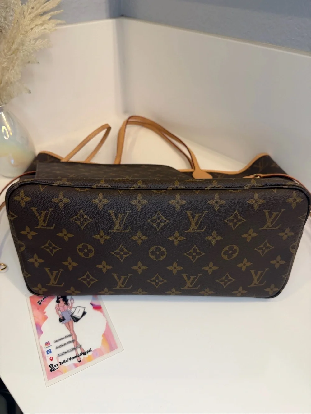 🎀 LOUIS VUITTON Monogram Canvas Neverfull MM NM Bag